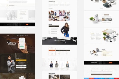 多用途创意产品展示博客在线商店网站模板 Astero - Multipurpose Portfolio Blog Store PSD